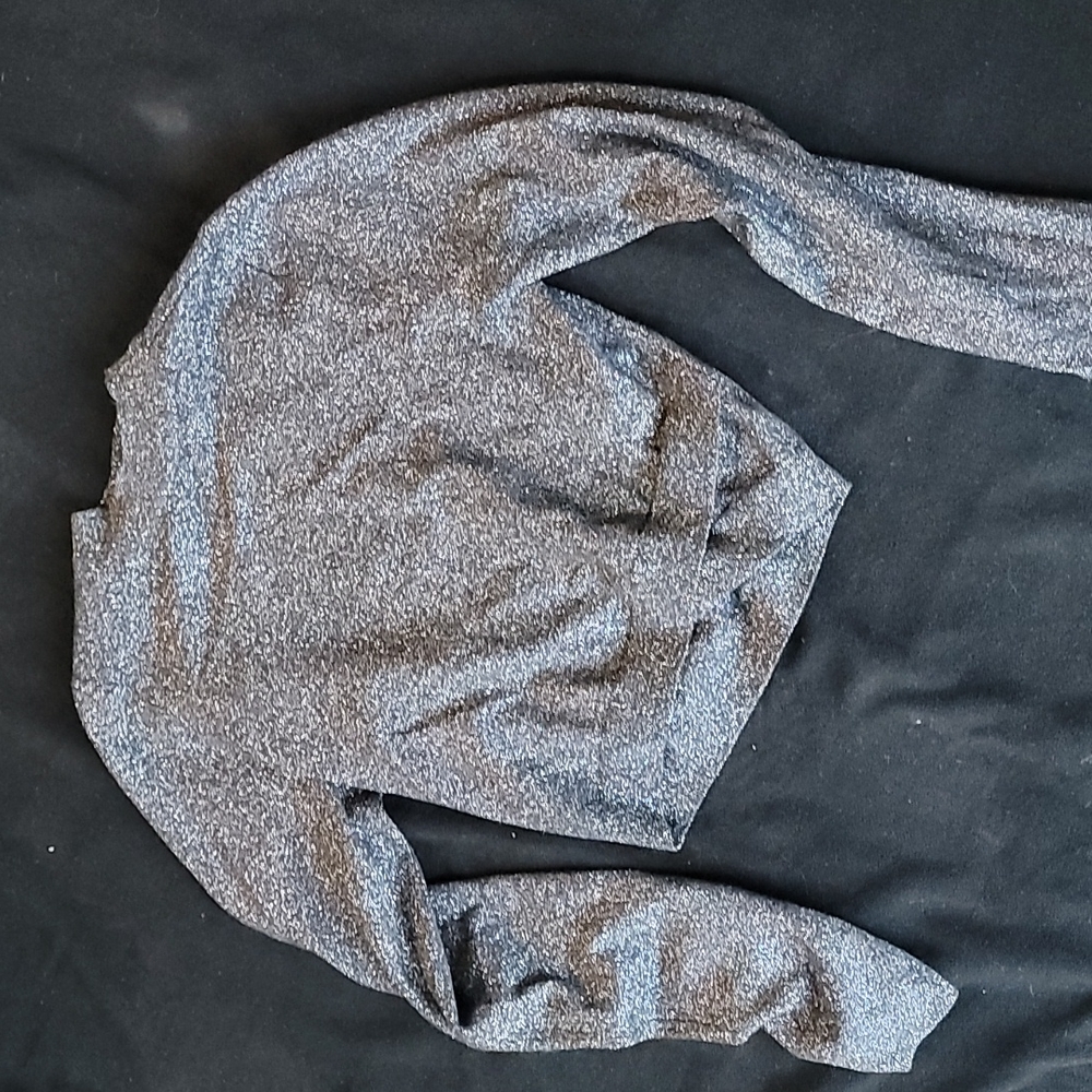 Metallic cropped sweater
